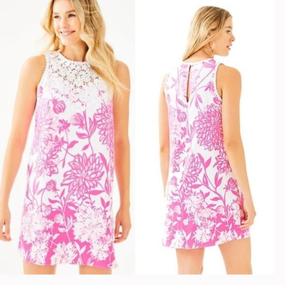 Lilly Pulitzer Dresses & Skirts - Lilly Pulitzer Nala Dress Pink and White 8